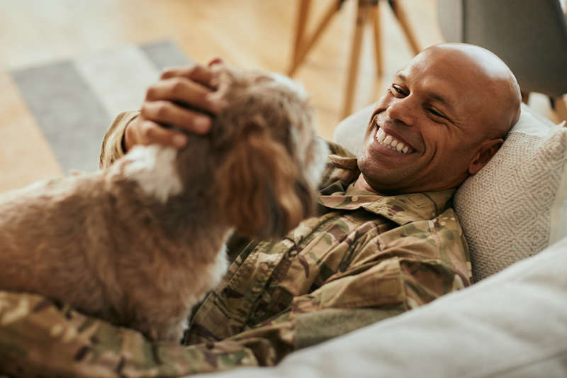 service-member-and-dog