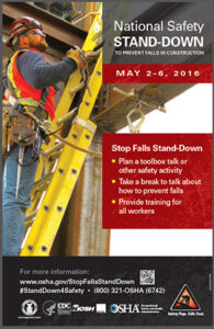 Stand for Safety as Part of the National Safety Stand-Down